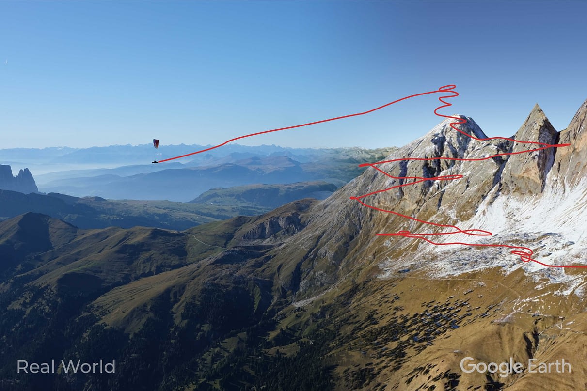 ultrabip recording gps flight track