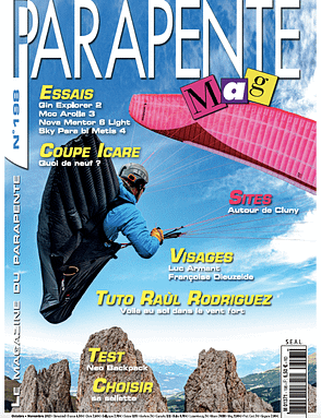 leGPSBip+ made the cover of Parapente Mag